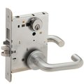Schlage Storeroom Mortise Lock with Deadbolt, 03A Design, Satin Chrome L9480P 03A 626